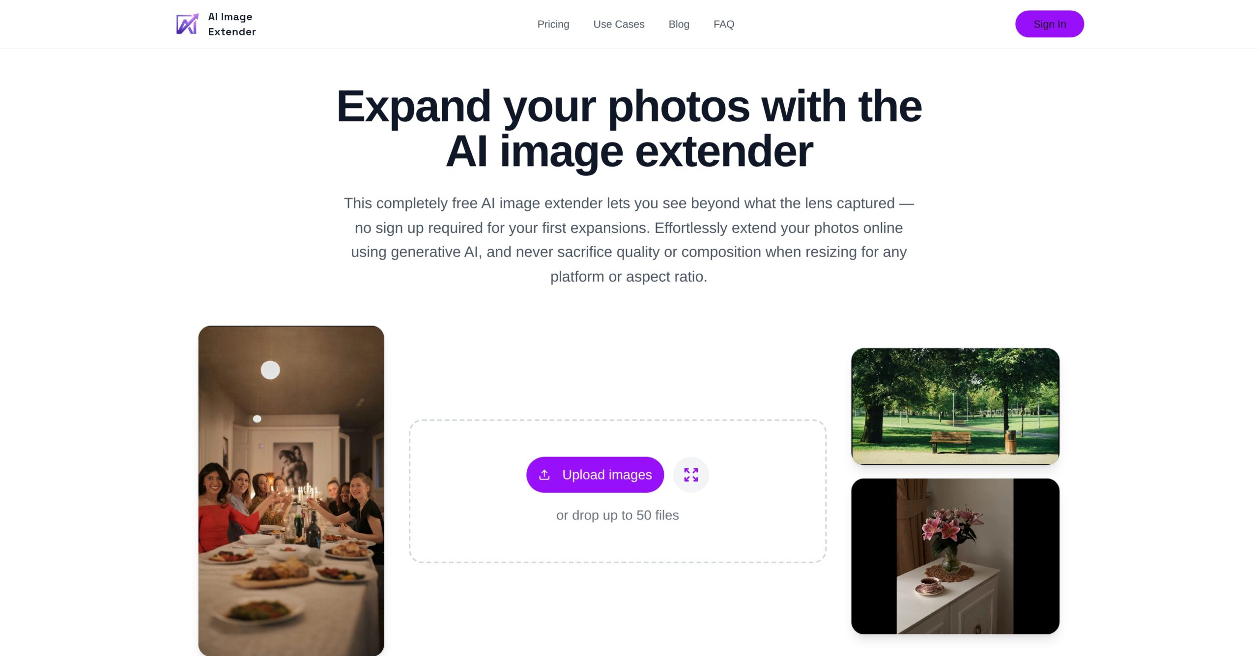 AIImageExtender.io – herramienta gratuita para expandir imágenes con IA manteniendo calidad y aspecto natural – ideal para redes sociales y diseño