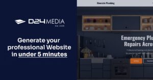 D24media – creador de páginas web con IA para pequeños negocios del Reino Unido – genera tu web profesional en minutos.