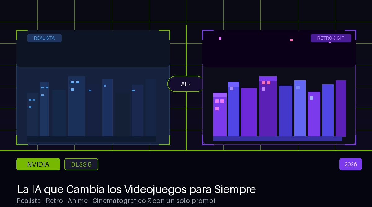 Nvidia DLSS 5 – IA que permite cambiar el estilo de los videojuegos en tiempo real con prompts – de realista a retro o cinematográfico