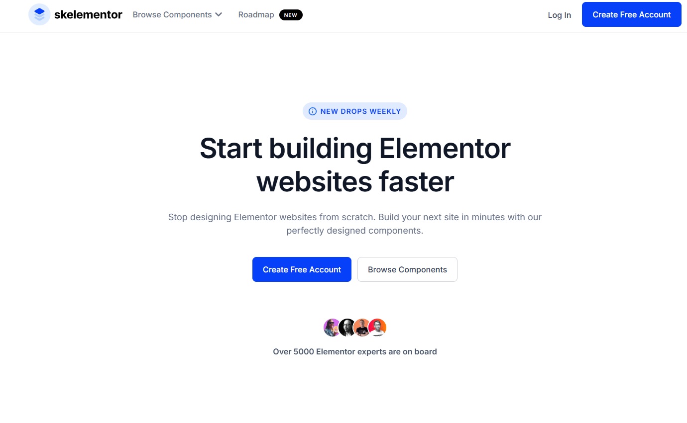 Skelementor – +1500 componentes pre-diseñados para Elementor – construye webs profesionales en minutos gratis y Pro
