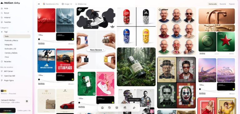 MeiGen.ai – galería de prompts trending para generar imágenes con IA usando Nanobanana, Seedream y otros modelos – herramienta gratuita para creadores.