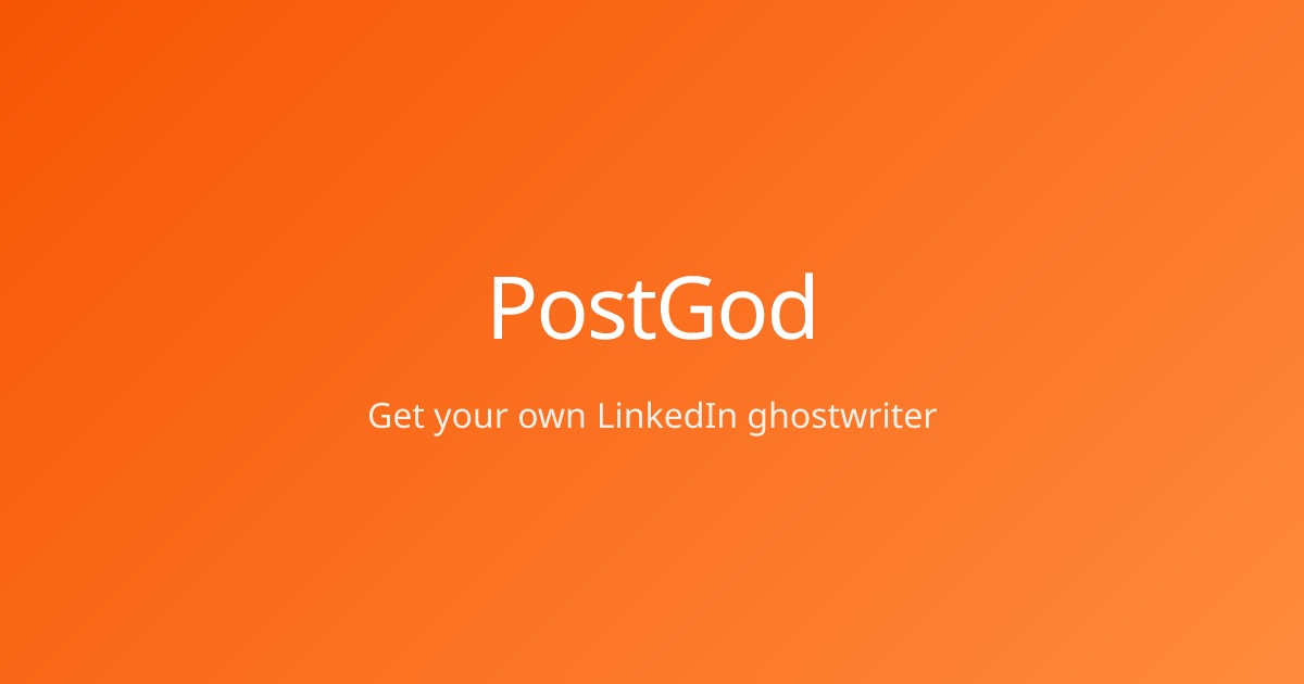 PostGod.app – ghostwriter con IA que genera posts de LinkedIn que suenan auténticamente como tú – alternativa económica a un ghostwriter humano