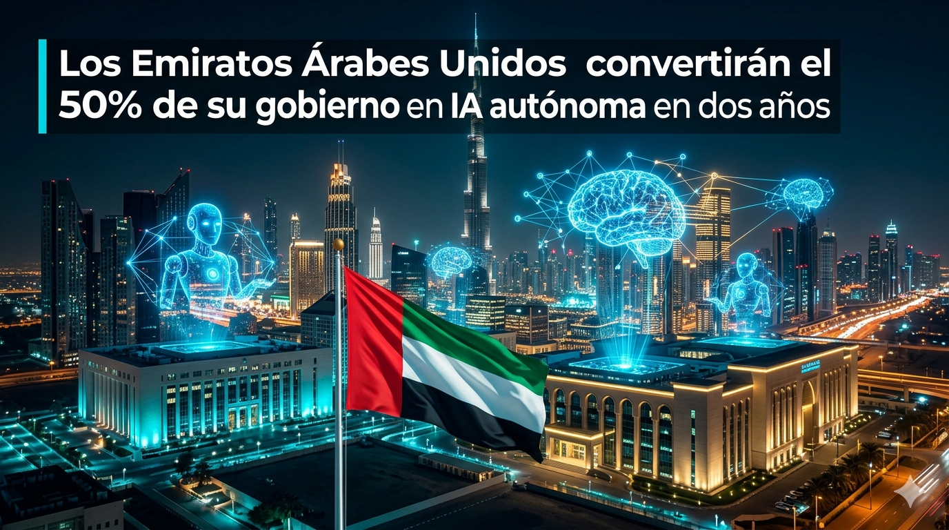 Emiratos Árabes Unidos anuncia plan para que el 50% de su gobierno funcione con IA autónoma en dos años