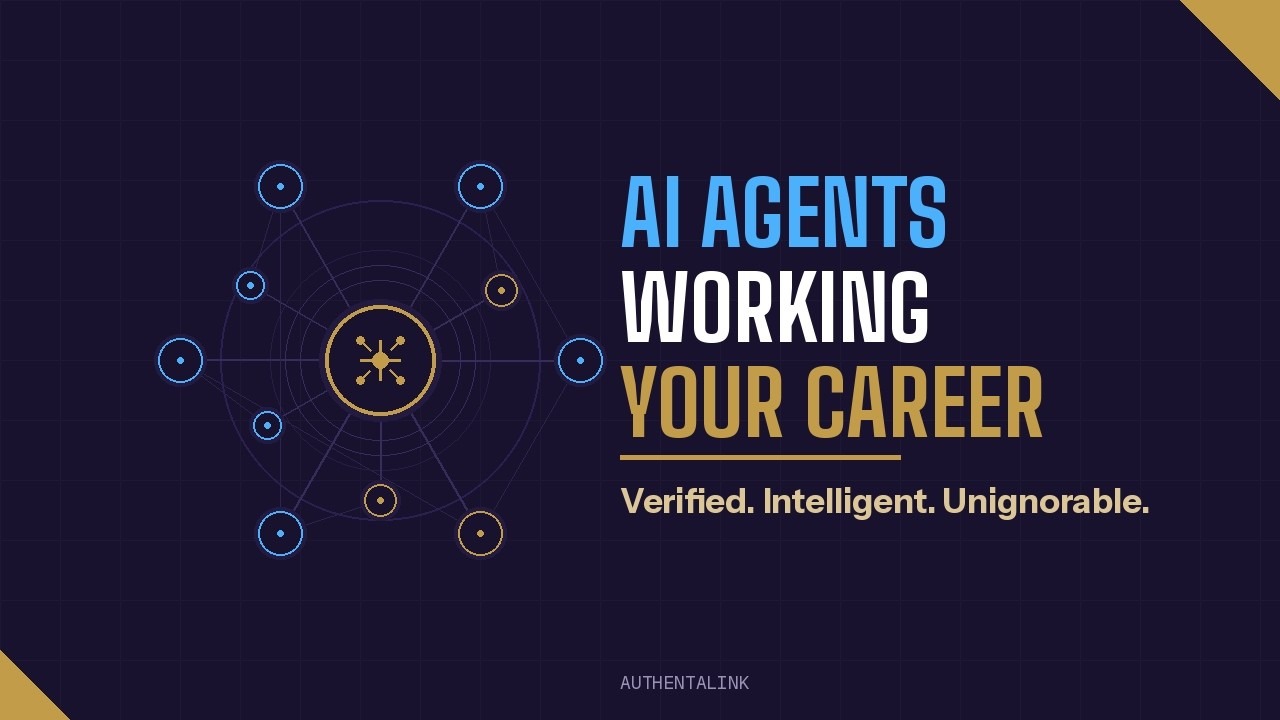 AuthentaLink - Red profesional con verificación KYC y agentes IA para construir carrera auténtica.