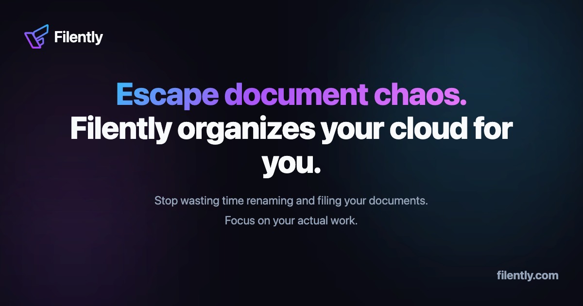 Filently - Organizador automático de Google Drive con inteligencia artificial