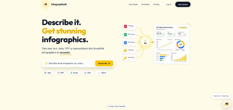 InfographicAI - Generador de infografías profesionales con inteligencia artificial a partir de texto y datos