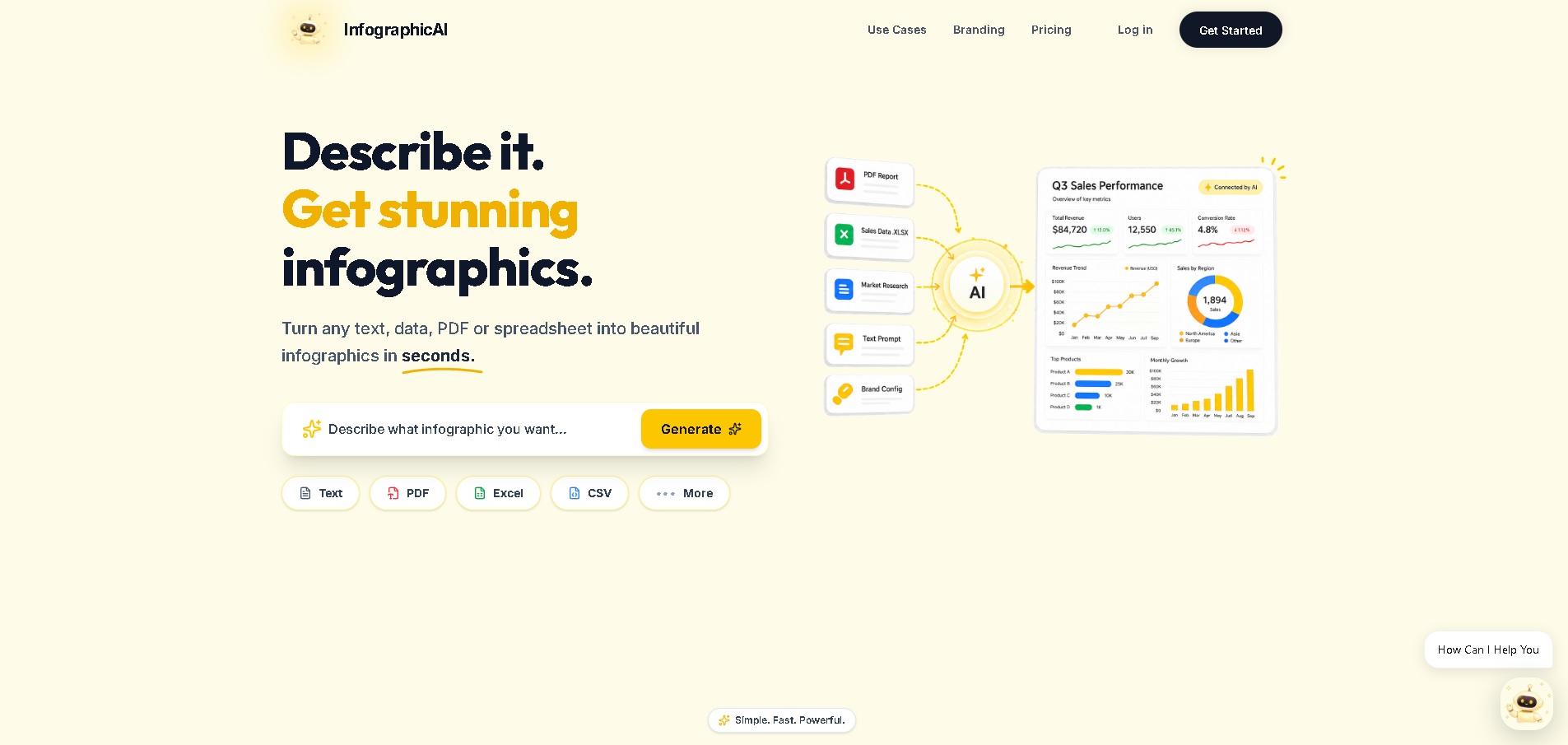 InfographicAI - Generador de infografías profesionales con inteligencia artificial a partir de texto y datos