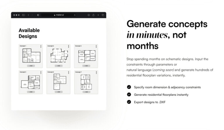 Maket.ai - Generador de planos de plantas y diseños de casas con inteligencia artificial