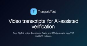 TranscripTool - Herramienta para extraer transcripciones de videos de TikTok, Facebook Reels y MP4, y verificar su contenido con IA