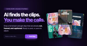 ClipFinder - Herramienta de IA que extrae clips virales de streams y VODs largos para YouTube Shorts y TikTok