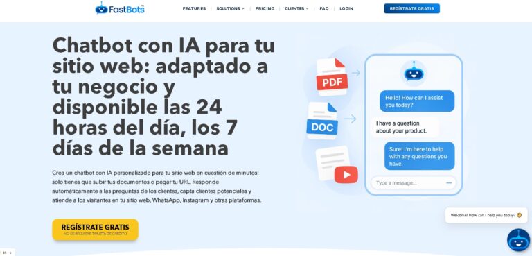 FastBots.ai - Plataforma para crear chatbots inteligentes con IA para sitios web, WhatsApp e Instagram