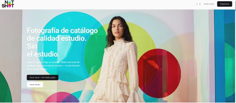 NotShot - Plataforma de IA para generar fotografía de producto sobre modelo en calidad de estudio 4K a partir de flat-lays
