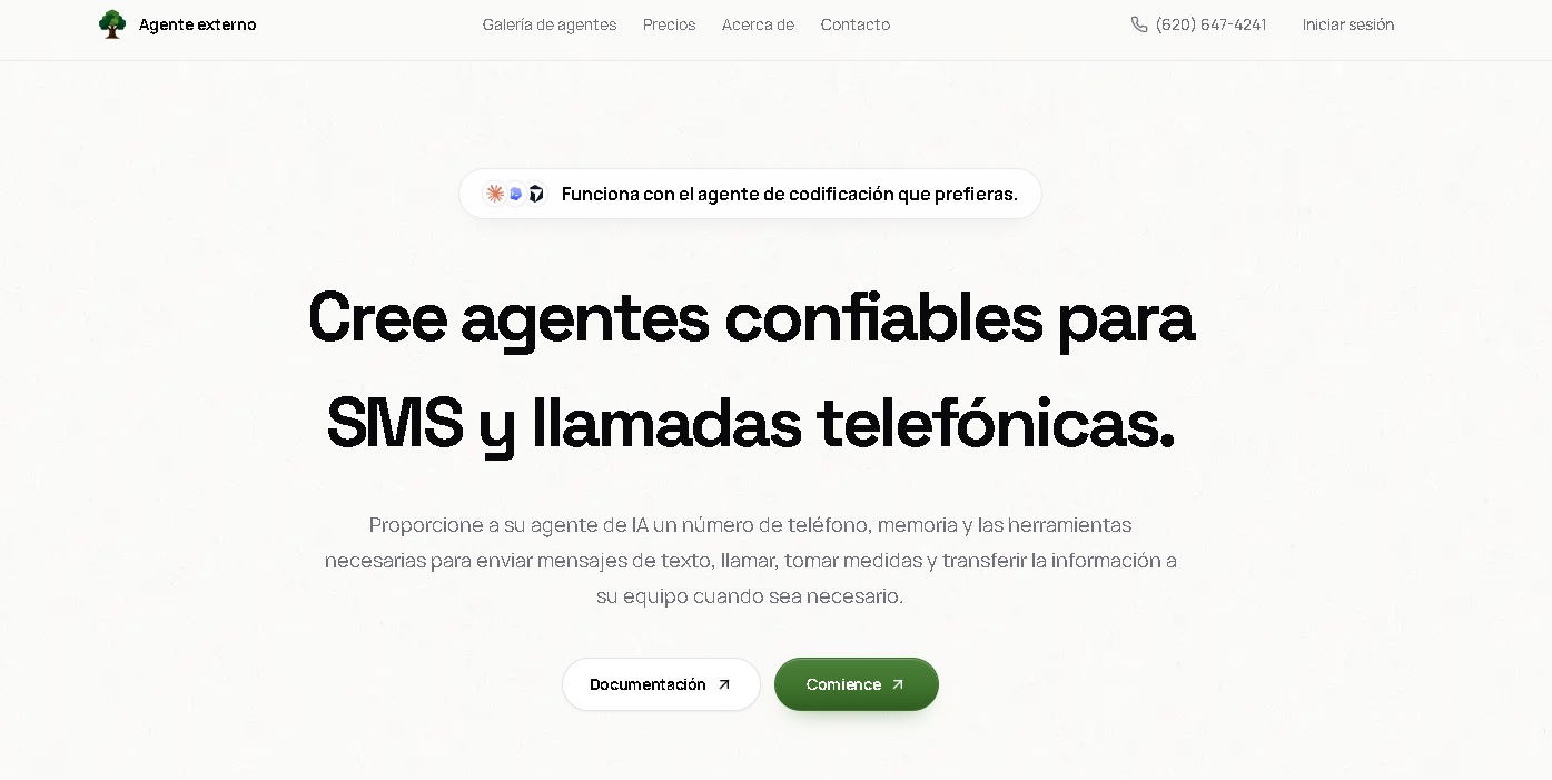 Outside Agent - Plataforma para crear agentes de IA que envían SMS, hacen llamadas y gestionan conversaciones reales con clientes