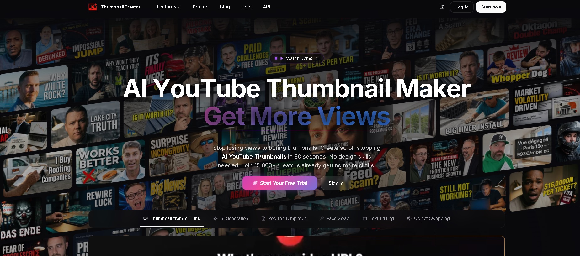ThumbnailCreator - Generador de thumbnails para YouTube con IA que aumenta el CTR y las vistas