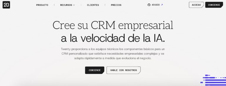 Twenty CRM - Plataforma open source para construir un CRM completamente personalizado con IA