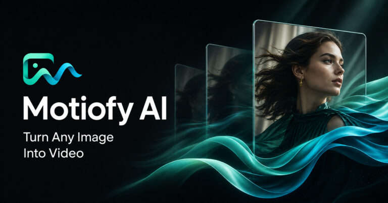 Motiofy AI - Generador de imagen a vídeo con inteligencia artificial para animar fotos de producto, retratos y arte