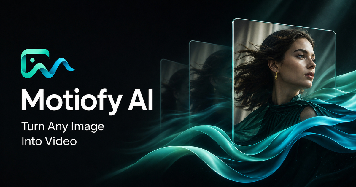 Motiofy AI - Generador de imagen a vídeo con inteligencia artificial para animar fotos de producto, retratos y arte