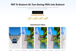 PDF to Brainrot - Herramienta que transforma PDFs y textos en vídeos cortos estilo brainrot para aprender y repasar