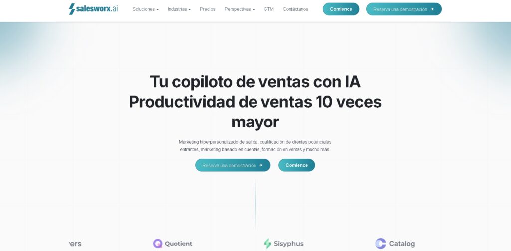 SalesWorx AI - Copiloto de ventas con outreach multicanal, cualificación inbound, ABM e inteligencia de cuentas
