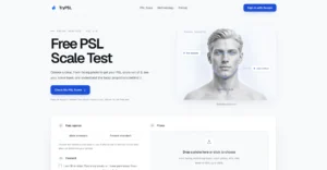 TryPSL - Calculadora de escala PSL 1 a 8 con análisis de proporciones faciales en el navegador, score gratuito y fórmula publicada para uso de entretenimiento