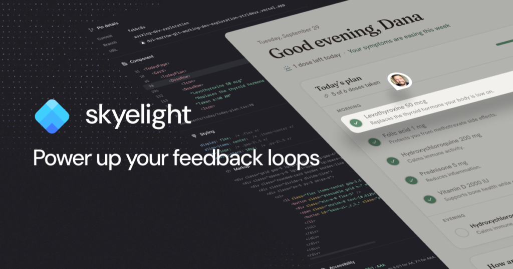 Skyelight: pines de feedback en una web en vivo conectados a agentes de IA y al equipo de producto